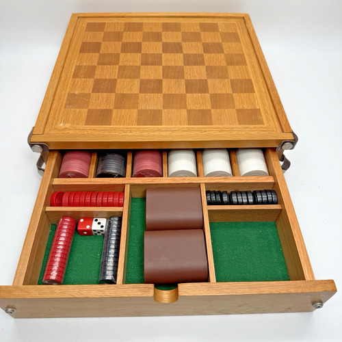 Vintage wooden checkers - wooden,