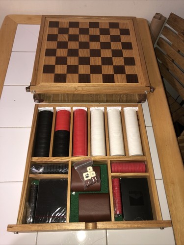Wood flip game board set - wood,