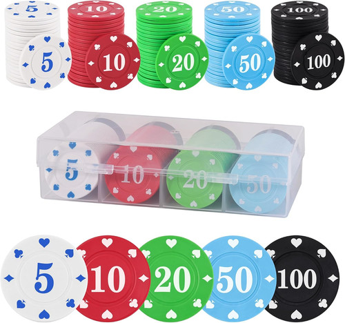 Plastic poker chips set - set, with