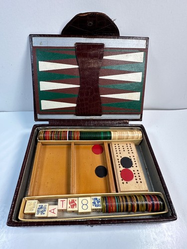 Travel set marbled bakelite - travel,