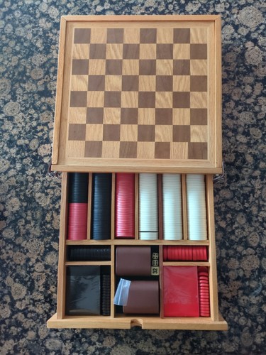 Wood flip game board - wood, set