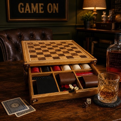 Vintage solid wood poker - solid,