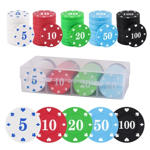 Plastic poker chips set - chips, with